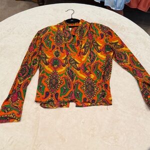 Silk patterned top